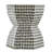 15X13x17" Hexagonal Garden Capiz Stool, Accent Side Table