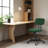 23'' Lamb Wool Armless Task Chair - Adjustable Swivel with Tufted Back-194758906-194758907