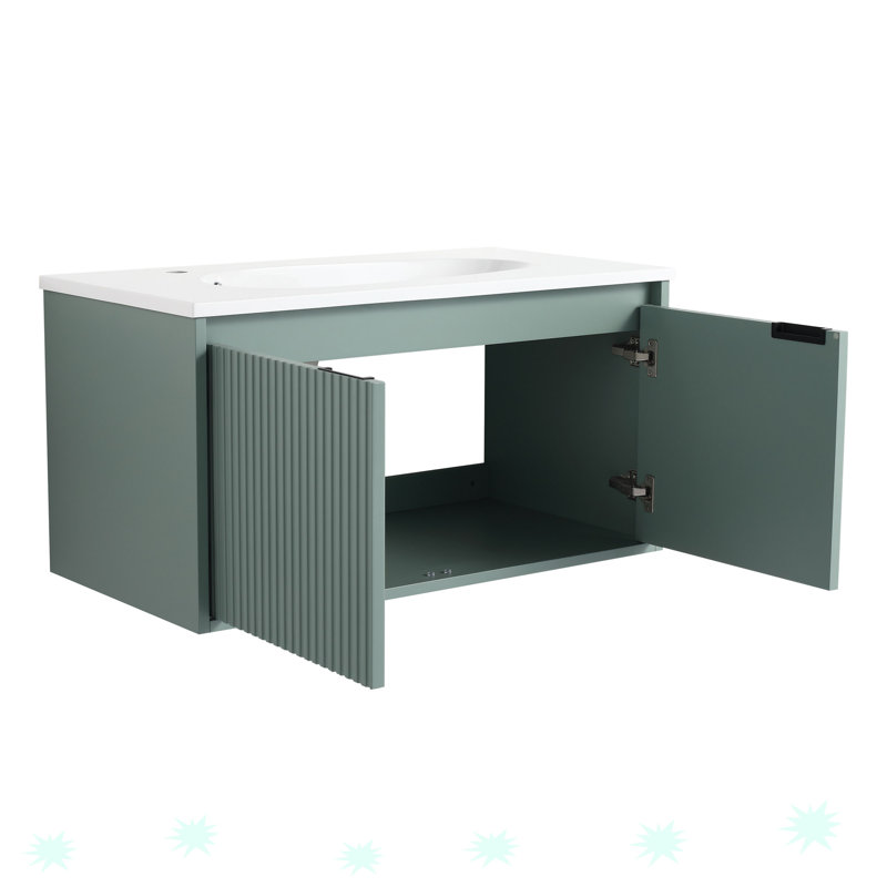 Ensemble de meuble-lavabo mural simple 36 po Khris