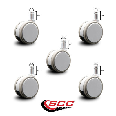 MRI Safe Casters 7/16 Grip Ring Stem Set of 5