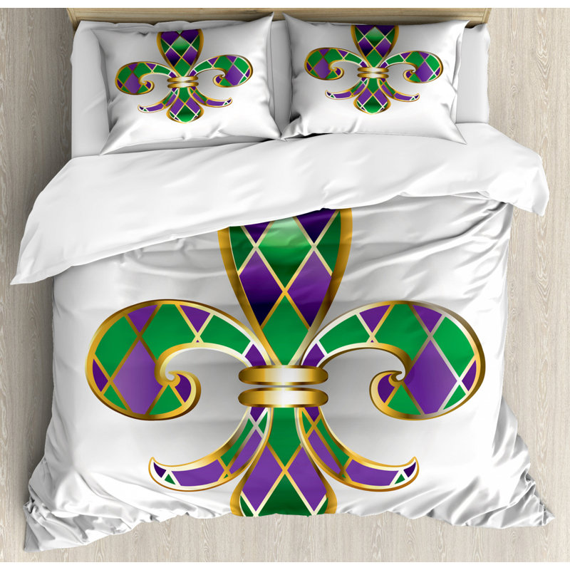 French Country Polyester Duvet Cover, Queen Duvet Cover + 2 Standard Shams