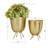 2 Piece Metal Small Indoor Outdoor Planter with Removable Stand Set-60663458