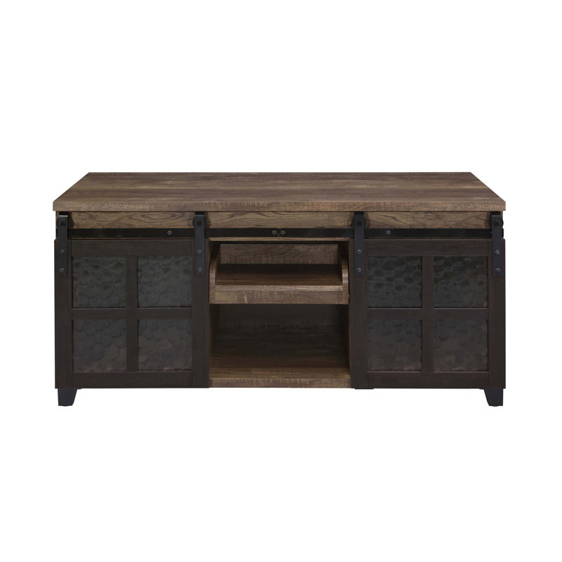 Coffee Table With Sliding Doors