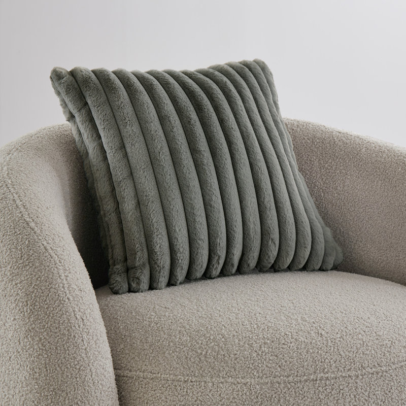 Chaise d'appoint Doniphan Modern Boucle, Tissu gris