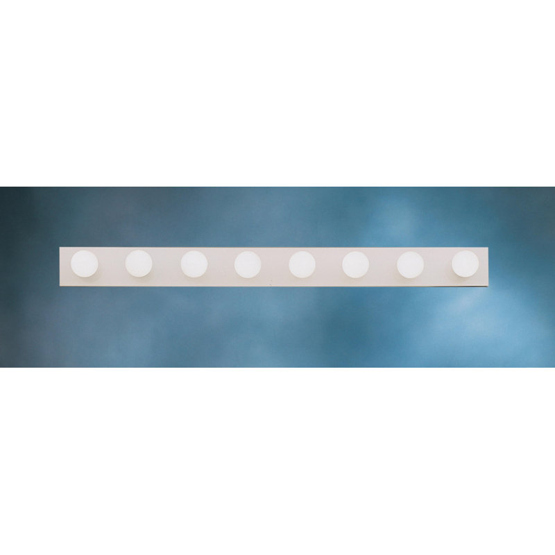 Barre d'éclairage de salle de bain 8 lumières Chaisson, Chrome