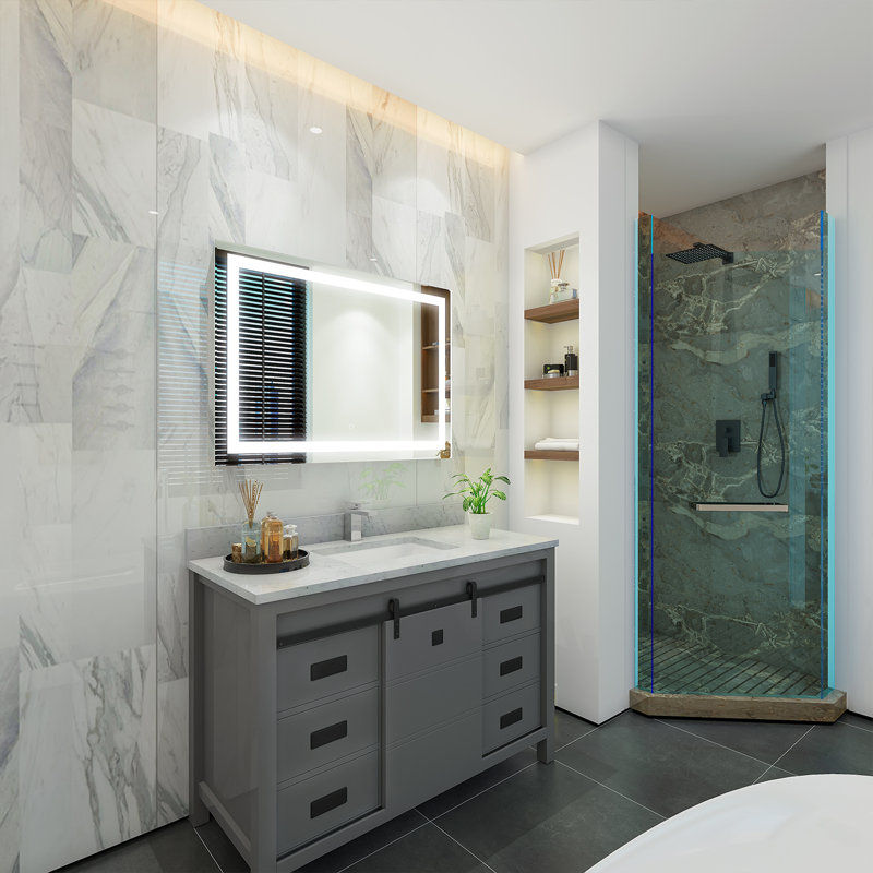 Miroir de salle de bain Ainoriitta, 30 po x 48 po