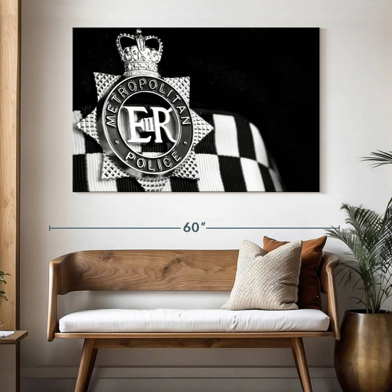 Metropolitan Police Badge, 34" H x 51" W