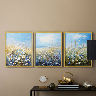 Floral Study Series I -Set of 3 Fric Giclee Prints -Prêt à