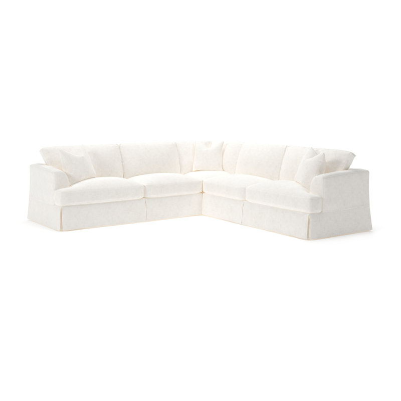 Canapé modulaire de coin 3 pièces Lucia, Mélange de lin naturel Bevin