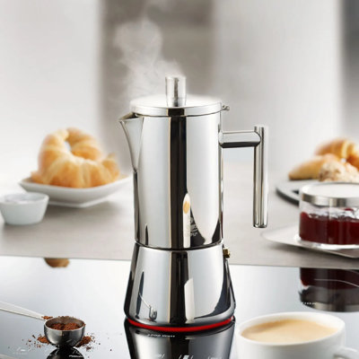 Gefu Nando Stainless Steel Espresso Maker 4 Cups - Silver