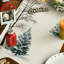 Chemin de table Waterclor Snow Tree Truck-1800829911
