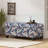 Storage Ottoman with Floral Patterned Fabric