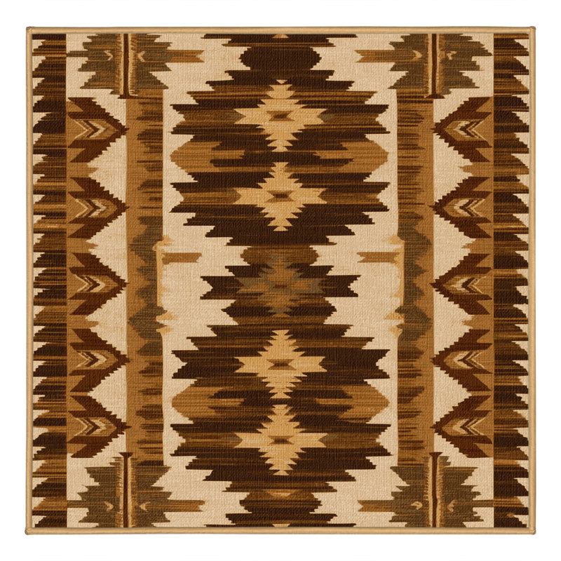 Tapis lavable Tumbleweed Southwestern, Carré 4 pi