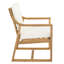 Chaises d'extérieur pour le patio, la cour, le jardin, le bois de teck clair et le coussin beige