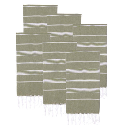Ensemble de 6 serviettes pour lit de plage en coton turc Alize