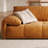 Orange + White 100% Polyester Modular Sofa cushion couch-109325746-109325752