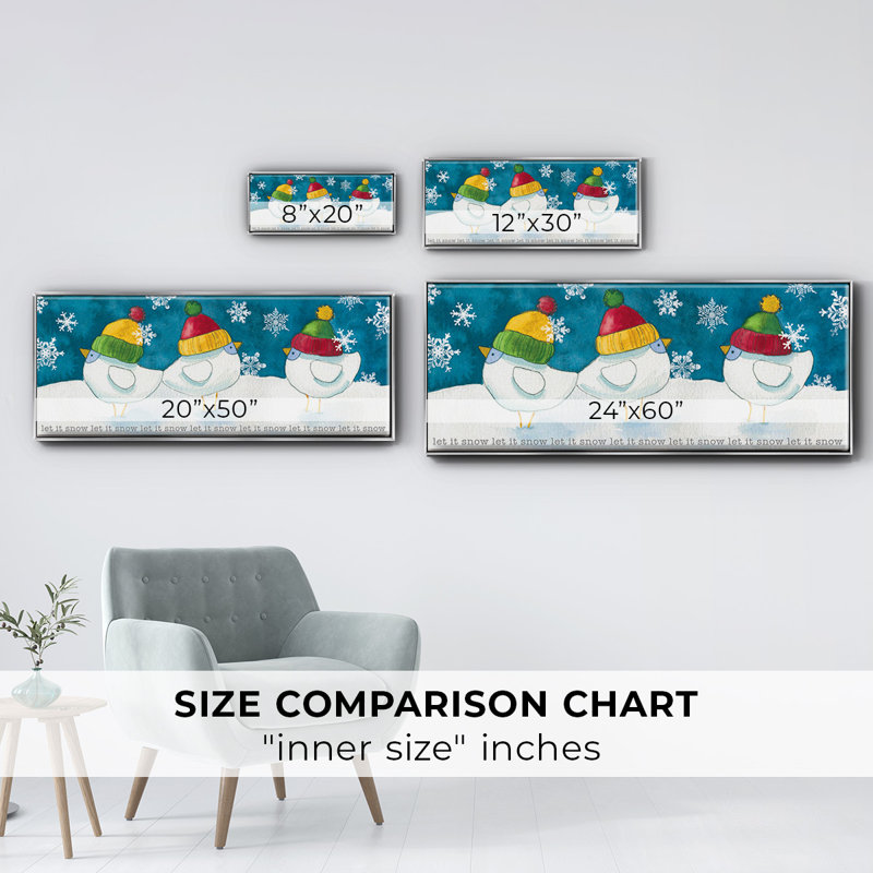 Merry Snowmen- Framed Canvas
