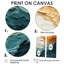 «Teal Orange Ocean Coastal Essence Collage» - art mural bleu sarcelle-1277245644-1277245642-1277245641