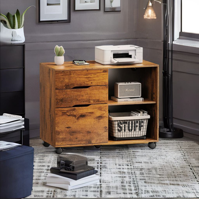 Armoire de rangement 31,5 po Adante, Brun rustique