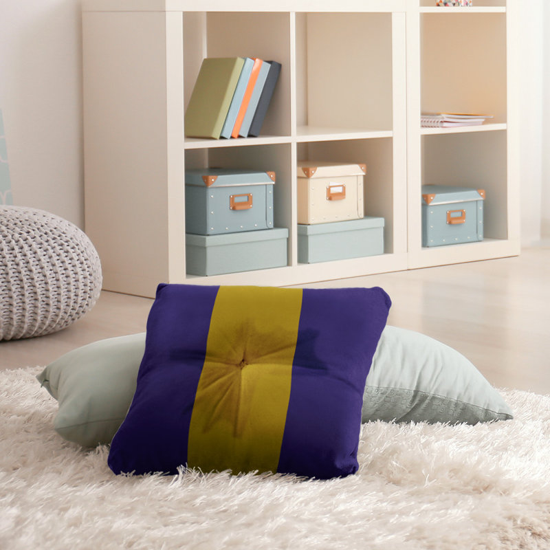 Coussin de sol touffeté baltimore retour, 30 po x 30 po, Mauve / doré