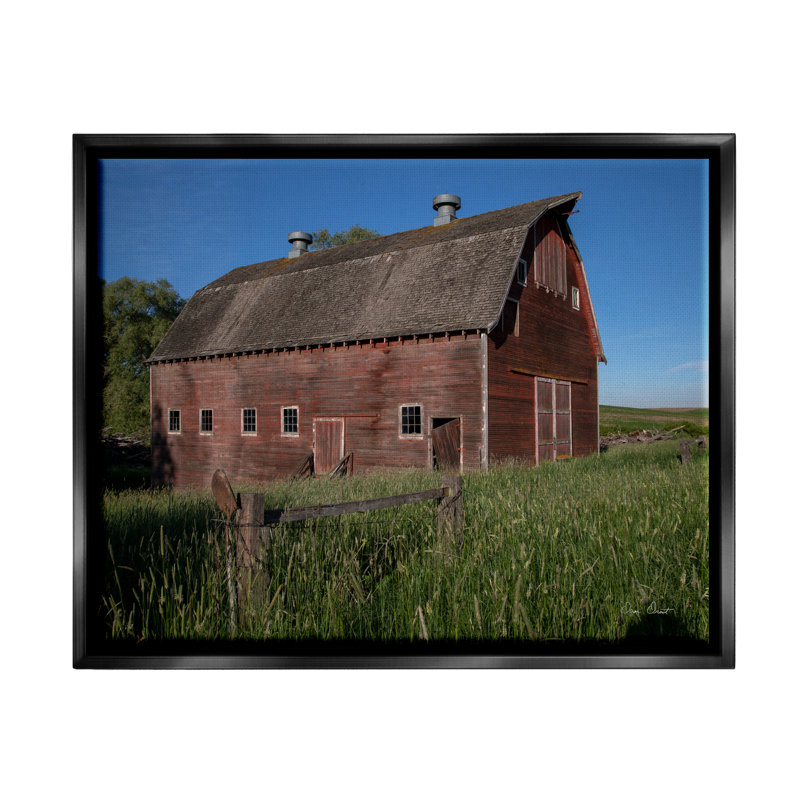 Photographie de campagne rustique encadrée par David Drost, H 17 po x l 21 po x P 1,7 po, Cadre flottant noir de jais