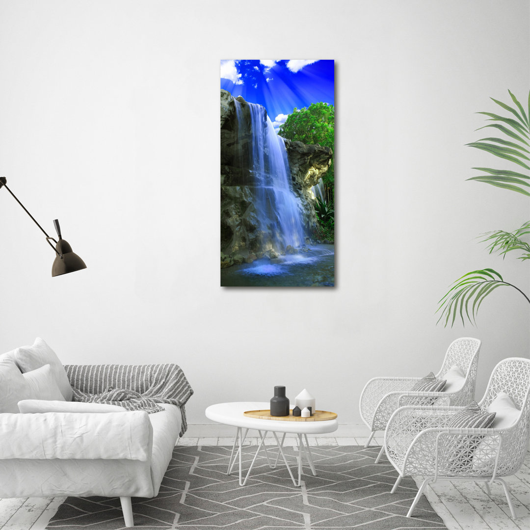 Wasserfall - Kunstdrucke auf Leinwand - Wrapped Canvas