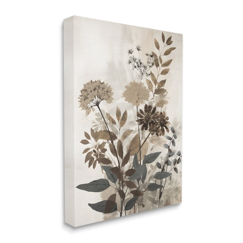 Rustic Wild Foliage par Petals Prints Design, H 20 po x l 16 po x P 1,5 po