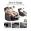 Fauteuil inclinable manuel avec porte-gobelets et poche de rangement latérale, canapé en cuir PU pour cinéma maison pour adultes