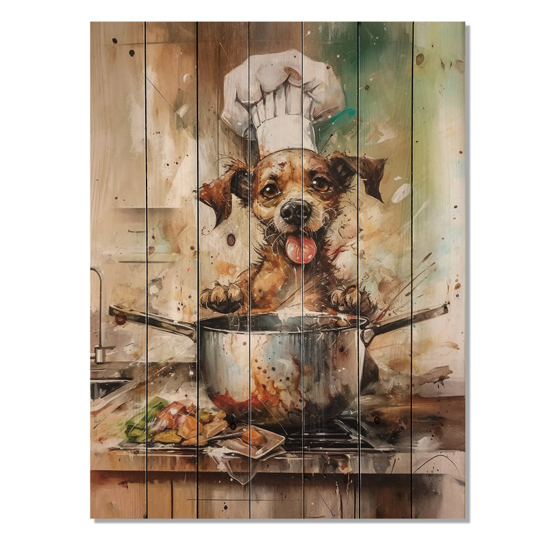 Yoder - Animals Wood Print On Natural Pine Wood, 32" H x 24" W