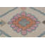 Tapis indien ivoire et bleu à motif floral Oushak 12 x 14