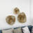 Gold Metal Floral Large 3D Home Wall Decor with Cutouts, Set of 3 29", 24", 18"H