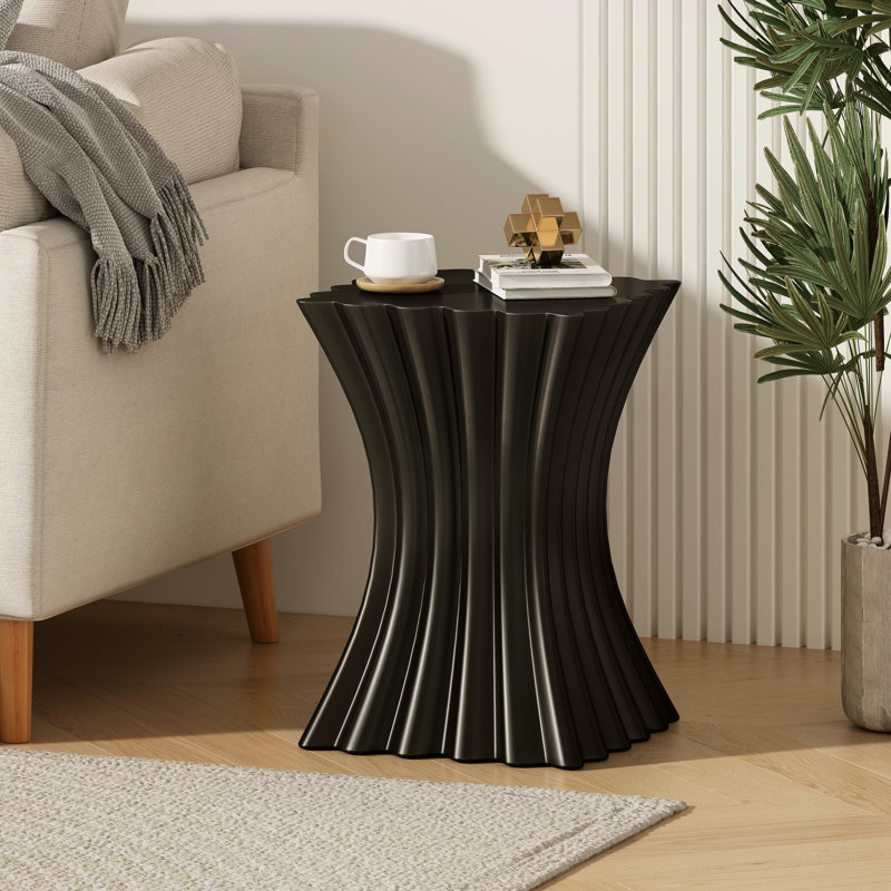 Table d'appoint d'extérieur, Noir