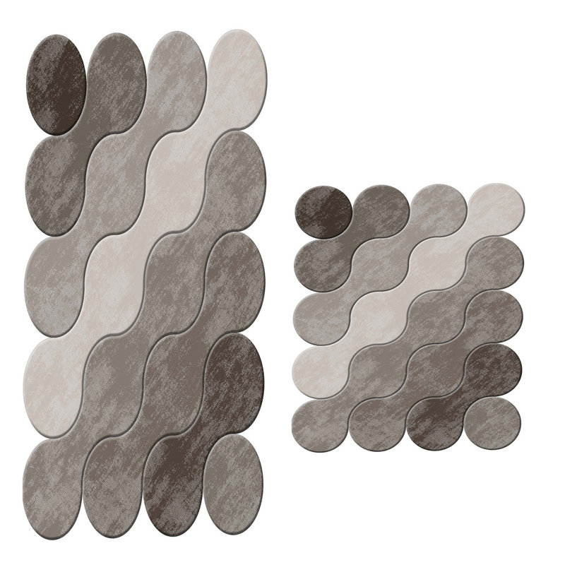 Premium Bathmat Set (2 Pieces), Brown | 100% Polyester, 1.5 lbs | 19.7 x 23.6 inches & 23.6 x 39.4 inches | Antibacterial, Non-Slip Underside, Machine Washable at 30°C | Ideal for Luxurious Bathroom Comfort & Safety
