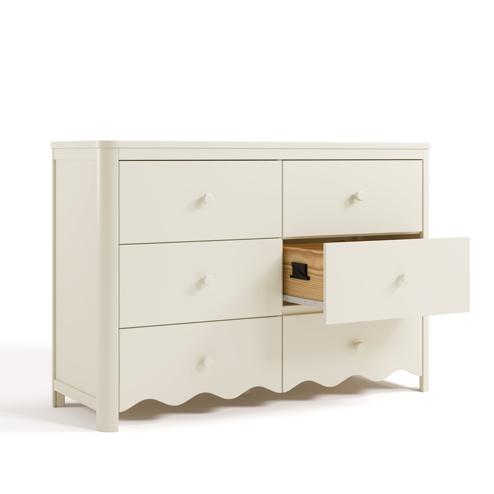 Casablanca 6-Drawer Double Dresser, Frosted Oat