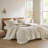 3 Piece Oversized Cotton Matelasse Comforter Set-Full/Queen