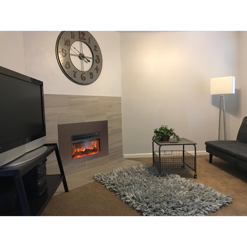 Electric Fireplace Insert with 5000 BTU, 19" H x 24" W x 8" D