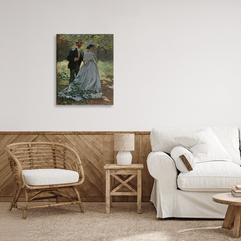 Toile Bazille & Camille dans la nature, design par Tina LeCour, H 20 po x l 16 po