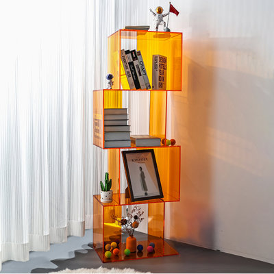 Bibliothèque géométrique en acrylique
