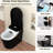 Smart Toilet With Bidet, Auto Flush, Open/Close, Heated Seat, Warm Water And Dry, Foam - Black, Contemporary Appearance, Porcelain Material, 17.5 Inches Comfortable Height, Siphonic Jet Flushing-128987421