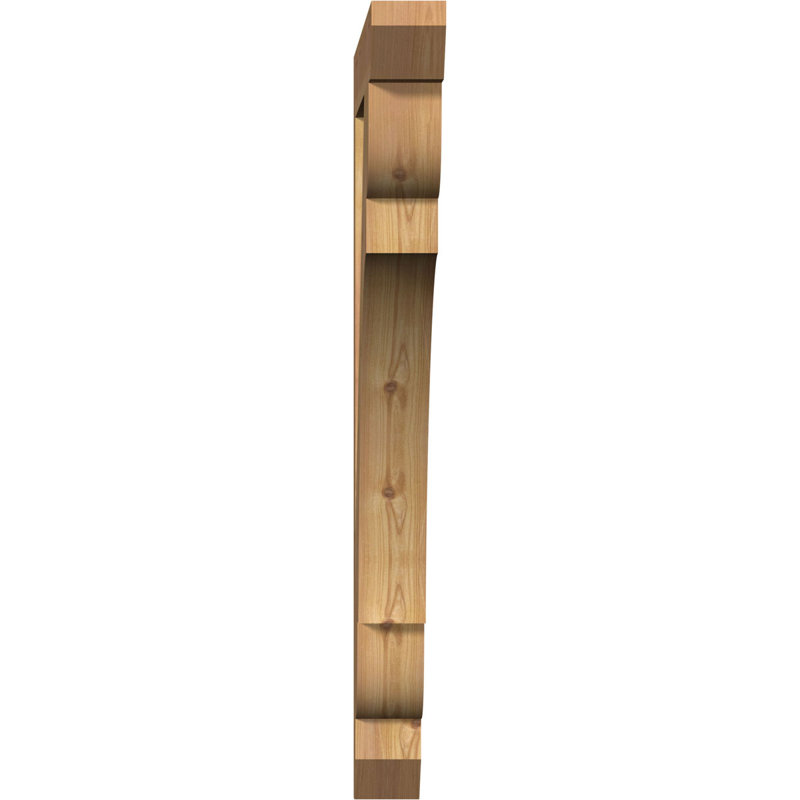 Support en bois / corbeau, Cèdre rouge de l'Ouest (lisse), H 40 po x l 3,5 po x P 32 po