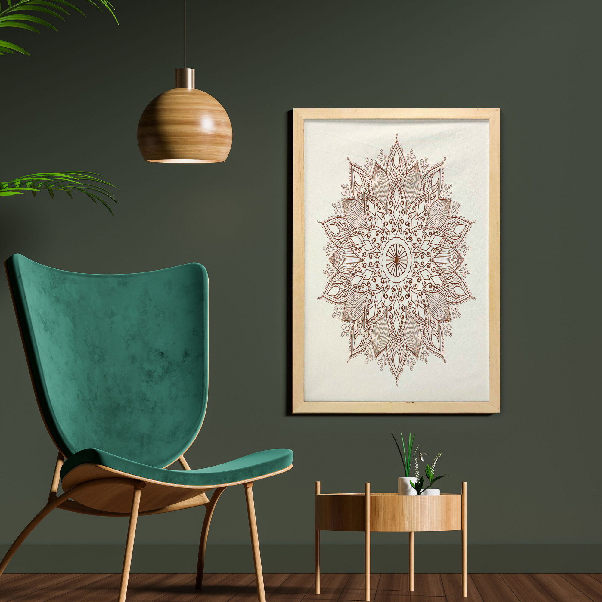 Home & Living :: Wall Decor :: Wall Hangings :: Wooden Lotus