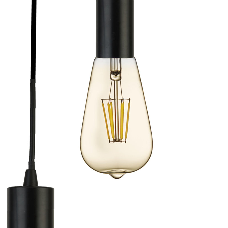 Almaden 5 - Light Black Bulb Pendant