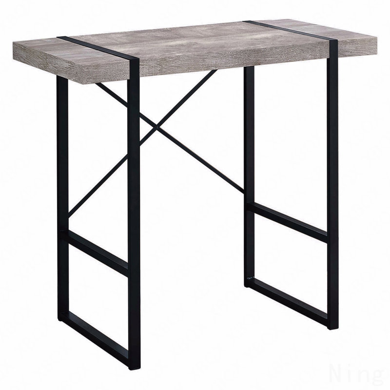 Bureau d'ordinateur, bureau personnel, ordinateur portable, L 48 po, travail, stratifié, métal noir, contemporain, moderne