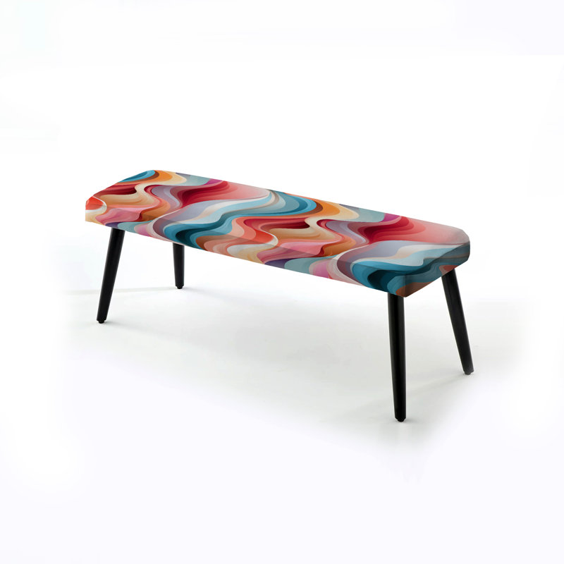 Banc rembourré noir Modern Whispers