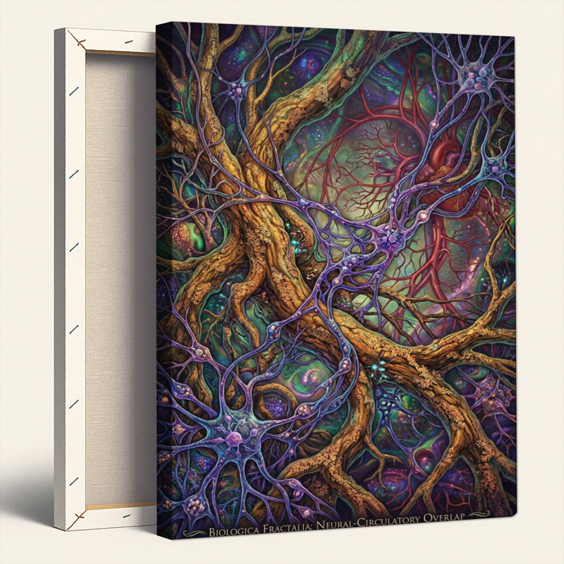 Biologique fractal, reproduction d'art sur toile, ensemble de 1, 36"H x 24"W, Toile tendue