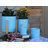 Dotted Cylinder Planter with Attached Saucer Medium Glazed Ceramic Pot (Case of 8) - Indoor Outdoor-1446474638
