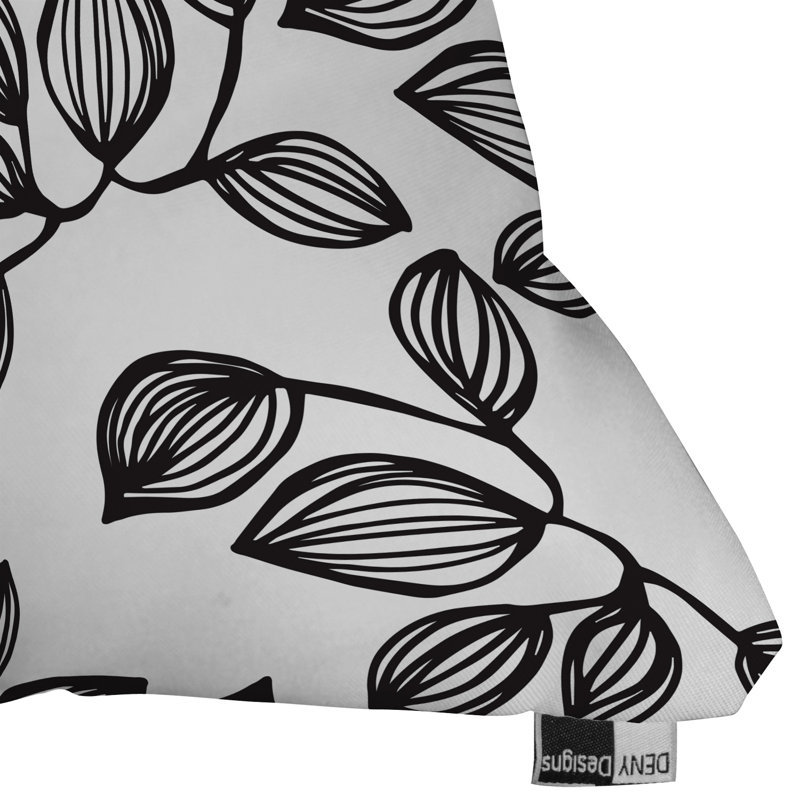 Coussin décoratif à feuilles, 16 po x 16 po