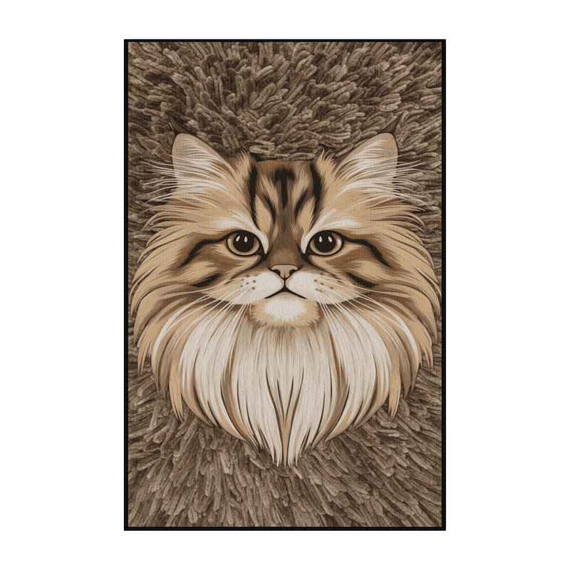  Tapis lavable chats persans, Rectangulaire 2 pi x 3 pi