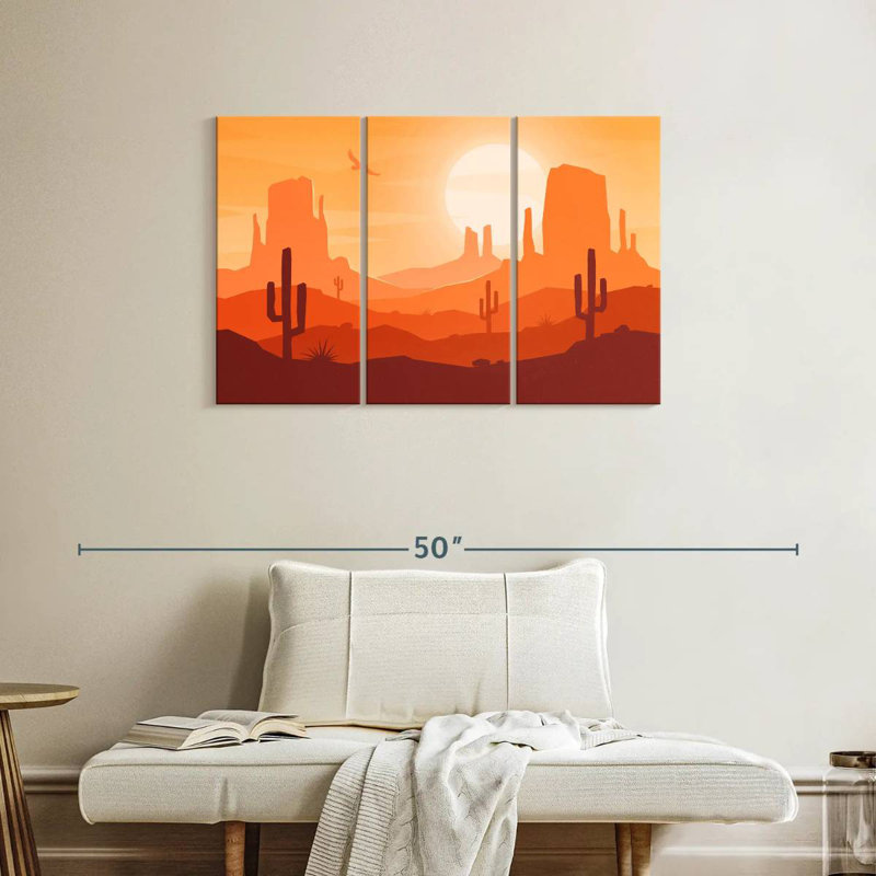 Lelar Simple Desert Landscape, 24" H x 38" W