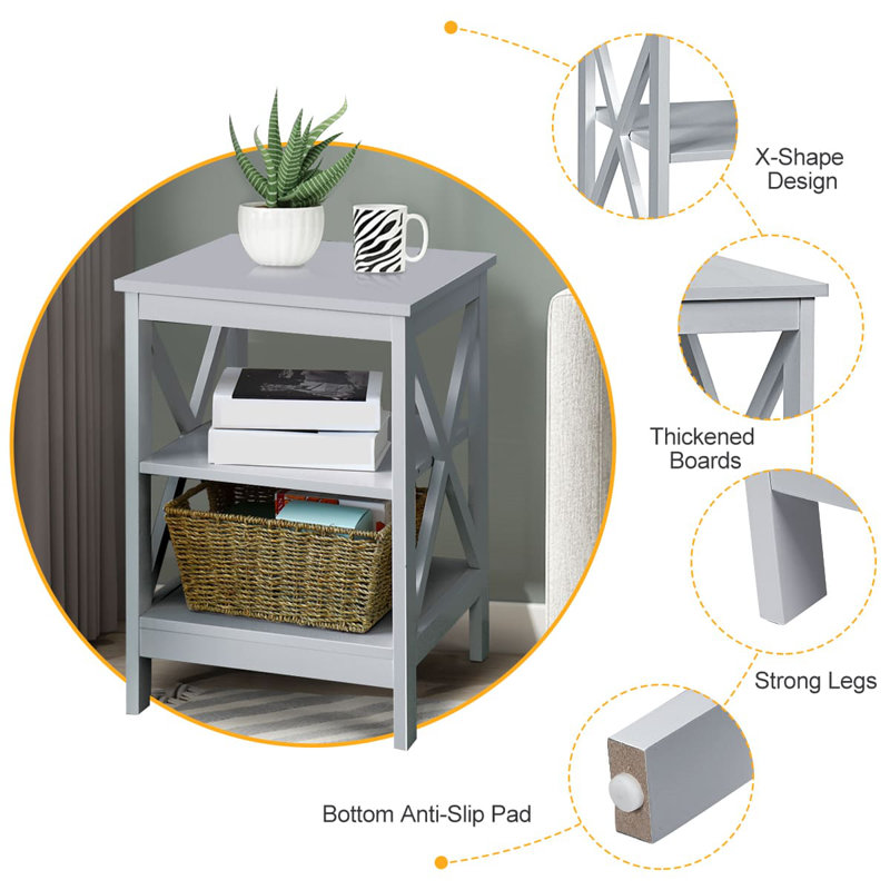 40cm W Particle Board Bedside Table